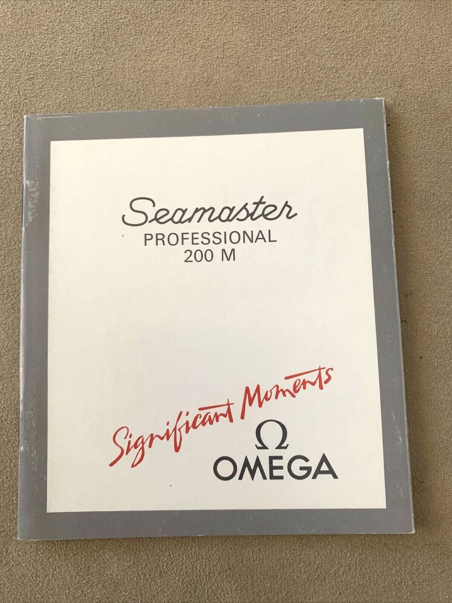 Omega Watch Seamaster Professional 200 Significant Moments Booklet Cal 1424  1438