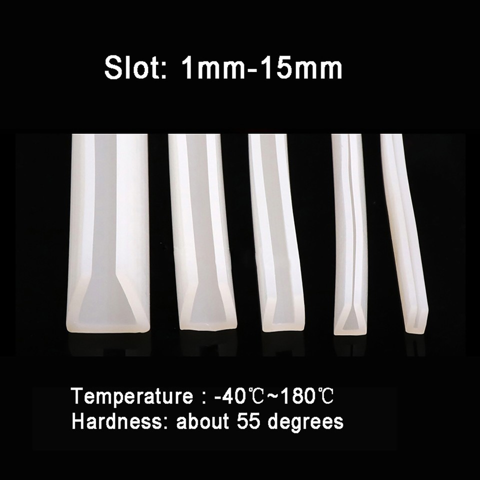 Profilé Joint D'étanchéité En U En Silicone - Plusieurs Tailles Disponibles, Pour Protection Des Bords Et Amortissement