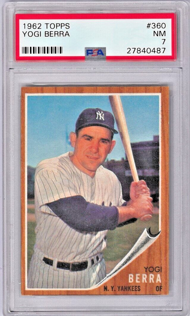 1962 Topps Set Break #360 Yogi Berra HOF PSA 7 NM