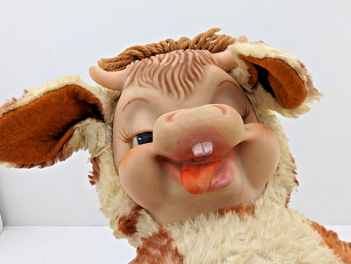 ル 年末のプロモーション Vintage Rushton Udders and Face Rubber Cow, Belle Daisy - その他
