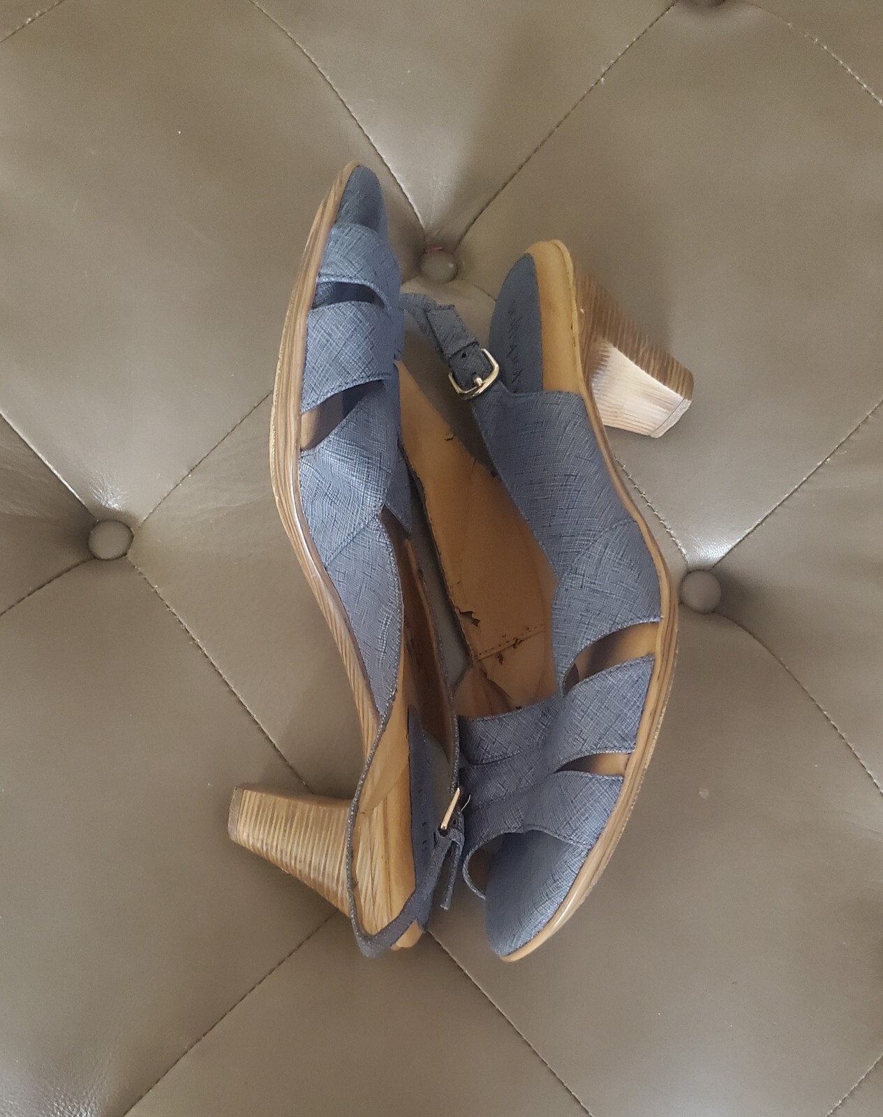 Womens Sling Back Sandal Size 11W Denim eBay