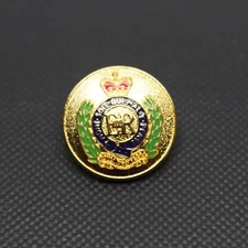 London Badge & Button Co Blazer Button Royal Engineers Enamel Gilt Large 21mm