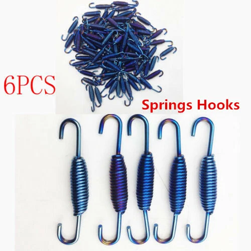 Motorcycle Stainless Steel Exhaust Spring 6 pcs Spring Hooks For Muffler Pipe - Image 4 of 4