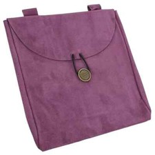Hint of Royalty Purple Suede Leather Pouch for Renaissance Style Bag