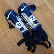Nike Total 90 Vintage Shin Pads Y2K Blue Silver Size L Large  Free UK P+P