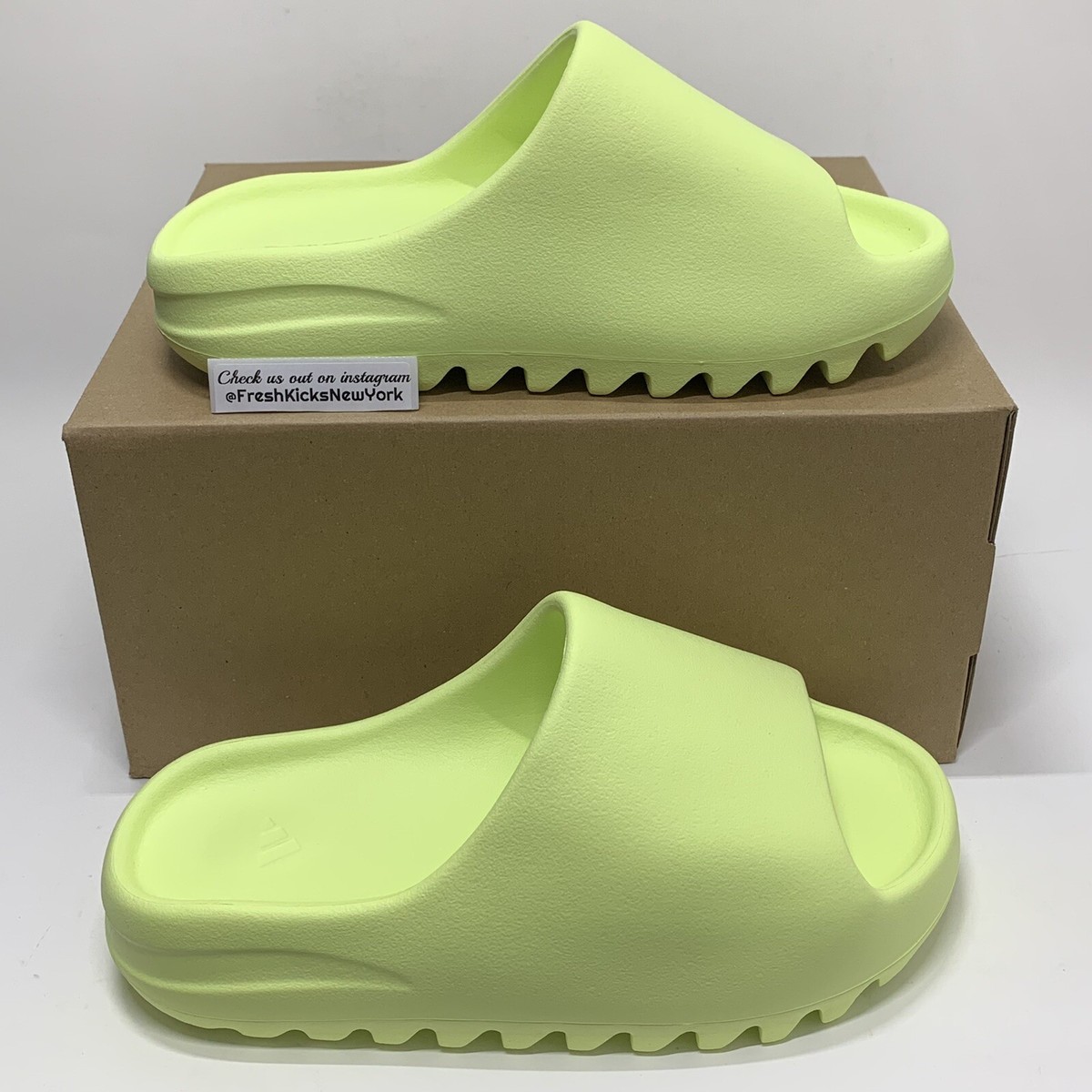 Adidas Yeezy Slide Glow Green Men Size 5 HQ6447 Kanye West