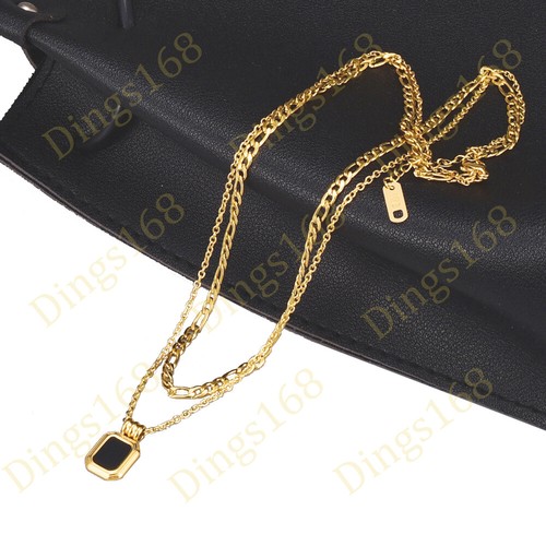 Real 18K Gold Filled Tarnish-Resist Figaro/Cable Chain Pendant Layered Necklace - Picture 1 of 2