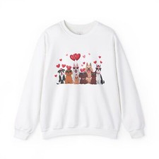 Cute Dog Lovers Sweatshirt, Animal Lover Gift, Valentine's Apparel, Pet Parent