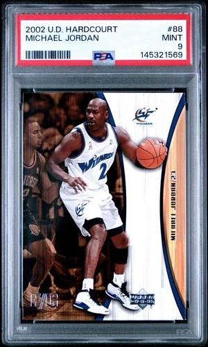 2002 UPPER DECK MICHAEL JORDAN HARDCOURT CARD #88 *PSA MINT 9 - CHICAGO BULLS!