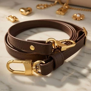Bracelet en cuir véritable brun foncé pour LV DE Longueur du corps de la cour/de l'épaule réglable