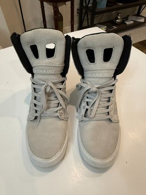 Supra Skytop II Muska 002 Grey Suede Mens Size 8 High Top Sneakers Rare