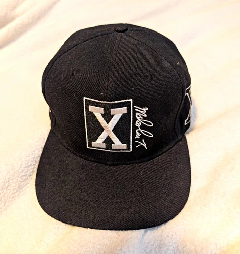 VTG. MALCOLM X SNAPBACK HAT, HEADGEAR CLASSICS - product listing photo