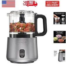 Durable Electric Vegetable Chopper & Mini Food Processor with 2 Speeds for Ch...