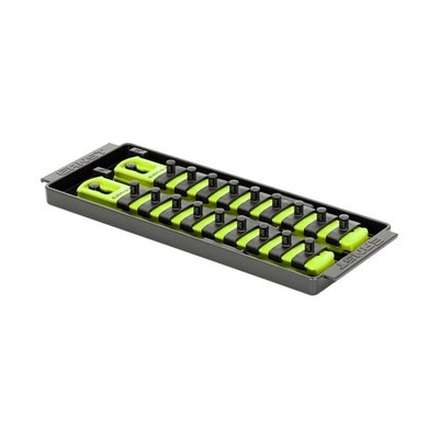 8-Inch Socket Boss, 2-Rail Socket Tray, HI-VIZ - 1/4'' Drive Twist-Lock Organi...