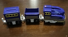 Fisher-Price Geotrax Brutus Blue Push Train Set Working Lights  Sounds