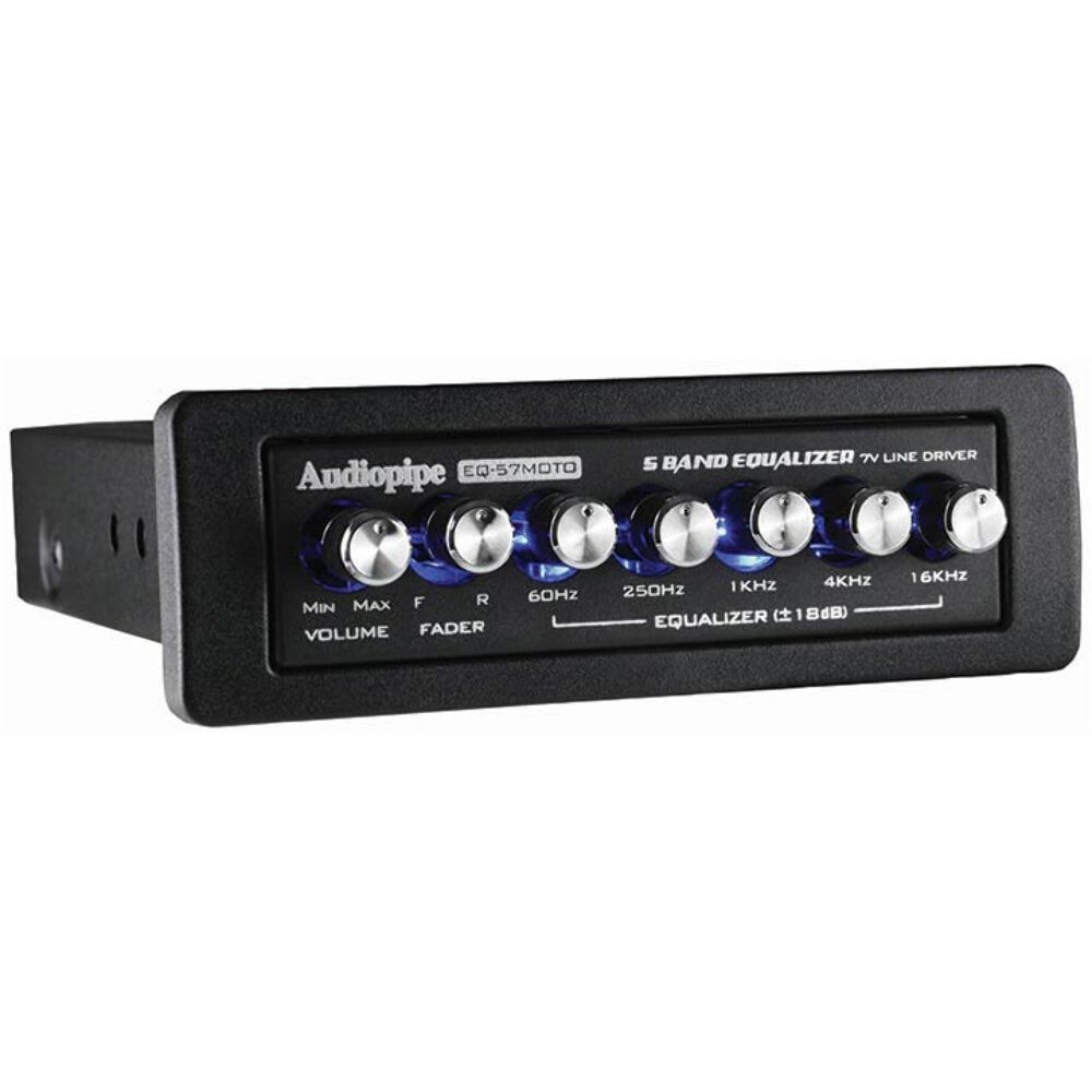 AudioPipe EQ57MOTO 5-Band Graphic Equalizer with 7V Line Dri