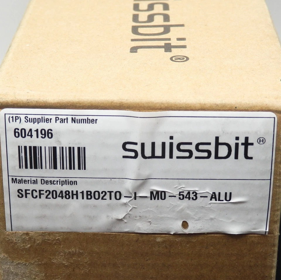 Swissbit SFCF2048H1BO2TO-I-M0-543-ALU 2GB Industrial Compact Flash Card - Image 3 of 3