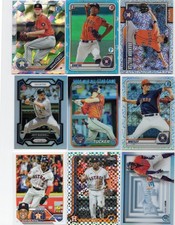 Lot of (9) Assorted Inserts/Parallels - Houston Astros - Baseball Cards