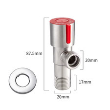 G1/2 Stainless Steel Hot Cold Inlet Valve Toilet Filling Angle Valves Sink Basin