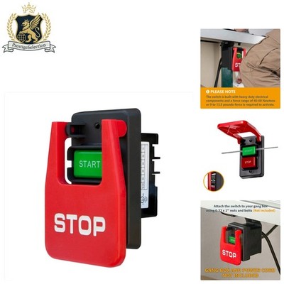 Large Emergency Paddle Switch for Woodworking Machines - 120V/230V Dual Voltage