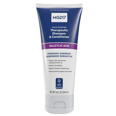 MG217 Psoriasis 3% Salicylic-Acid Formula Therapeutic Shampoo + Conditioner 8 Oz