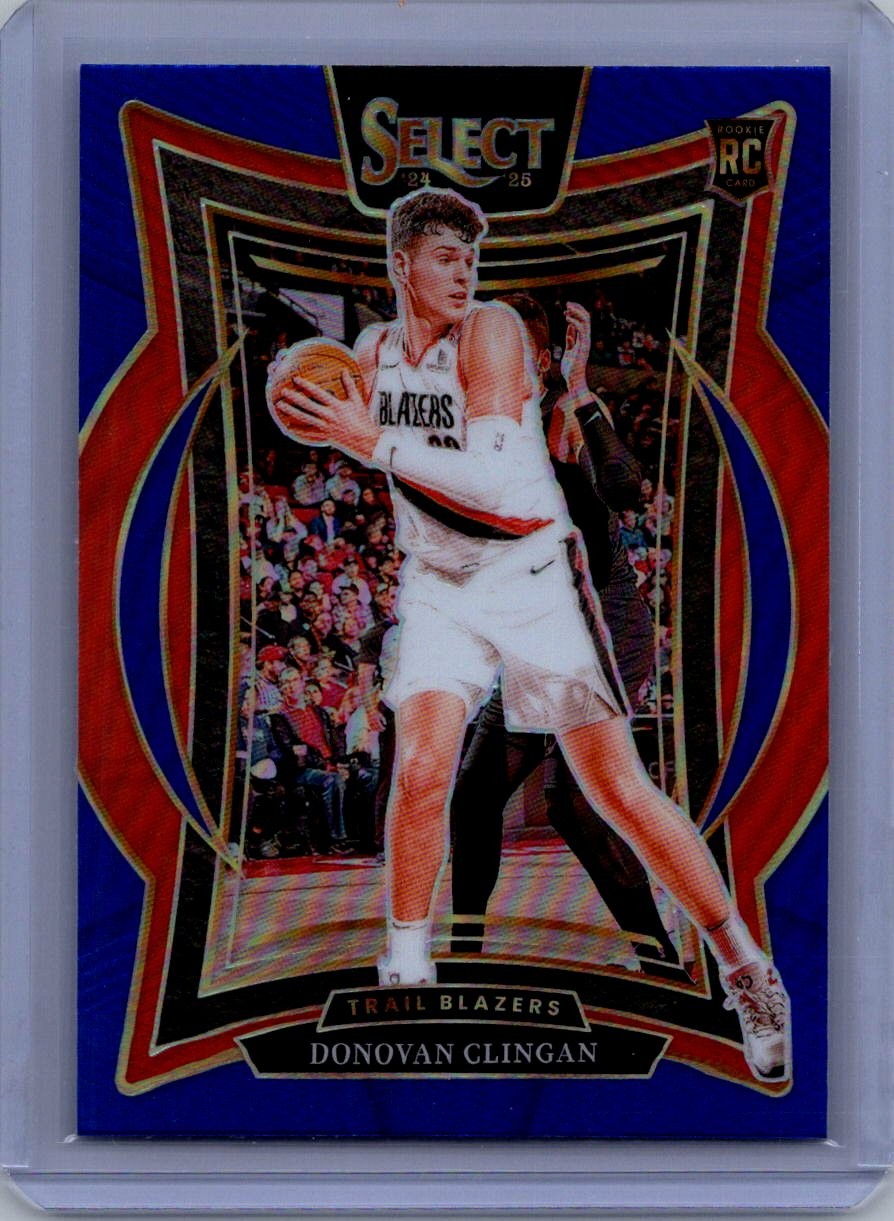 2024-25 Panini Select #69 Donovan Clingan Blue Prizm