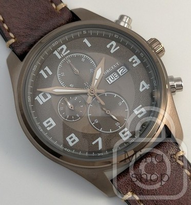 Flieger Chronograph Bronze Uhr Lagenstich gebraucht aus Japan