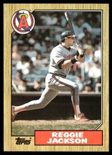 Reggie Jackson 1987 Topps #300 California Angels FREE SHIPPING AutographDen