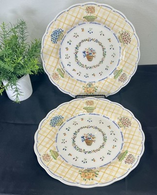 Vintage Nikko Dena's Garden Set Of 2 Dinner Plates. Rare!!