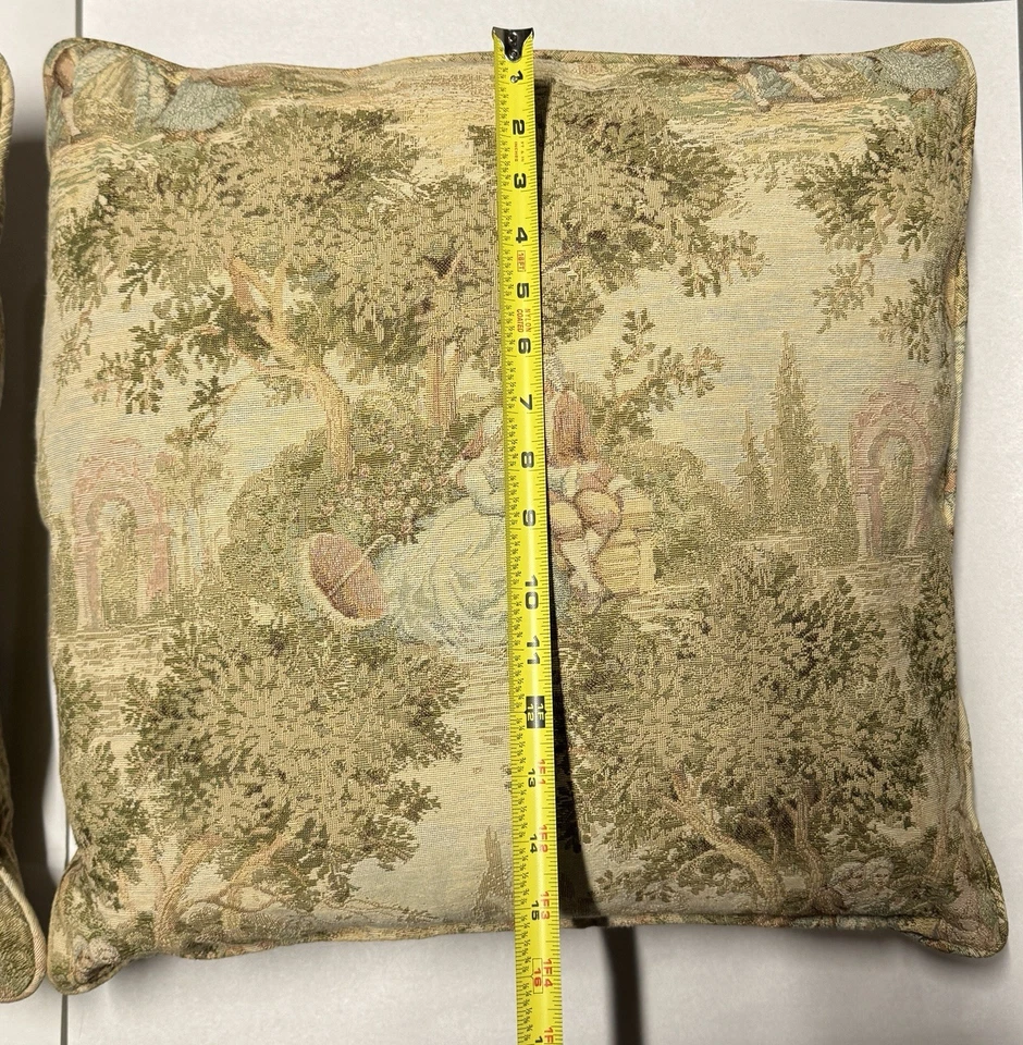 Винтажный Pr. Декоративные подушки тканый гобелен французский кантри туалет узор - Изображение 3 из 4