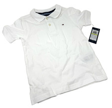 NWT Tommy Hilfiger Boys Polo Classic White Shirt Short Sleeve SZ 4