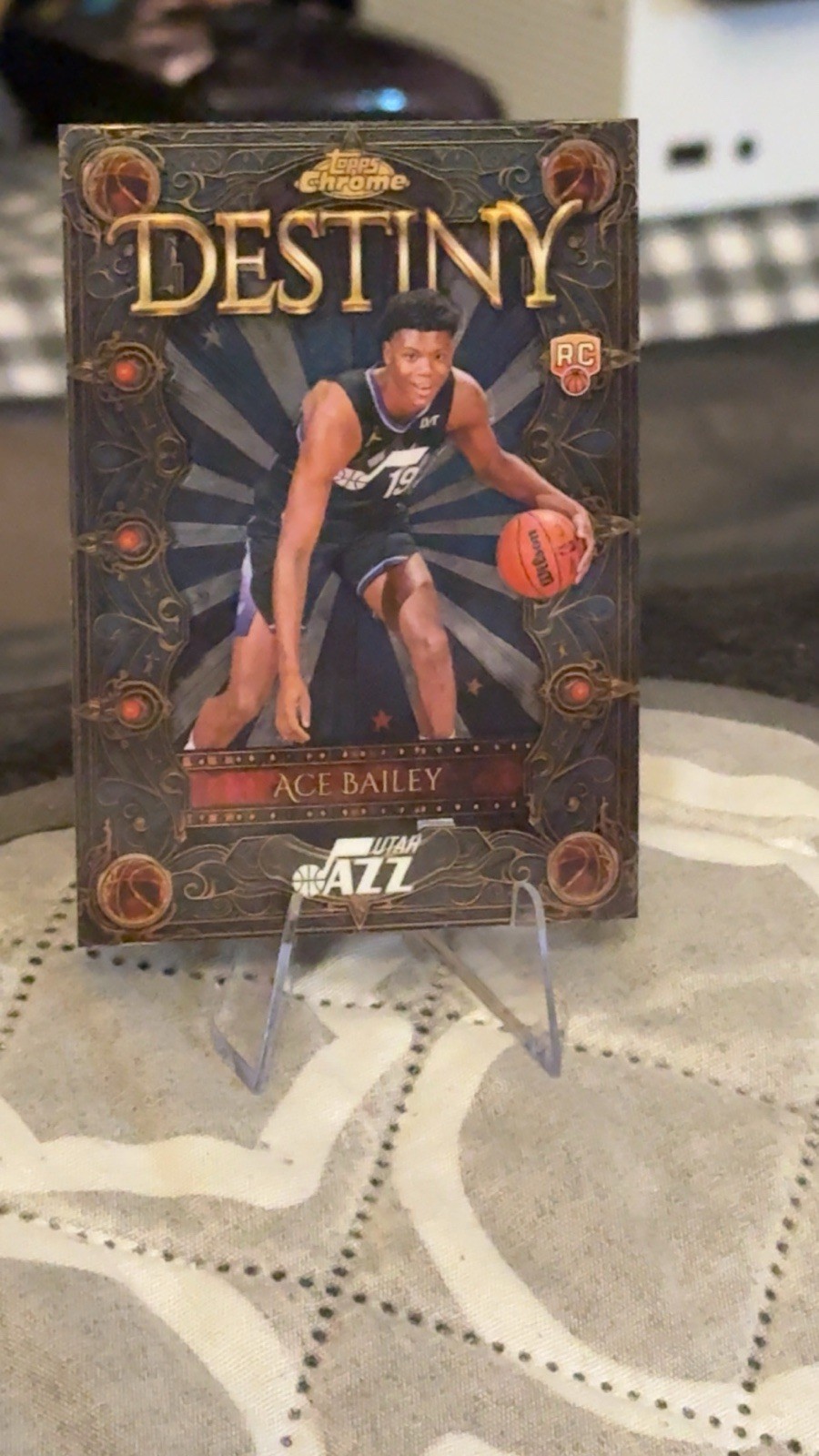 2025-26 Topps Chrome ACE BAILEY Destiny INSERT Jazz RC D-5