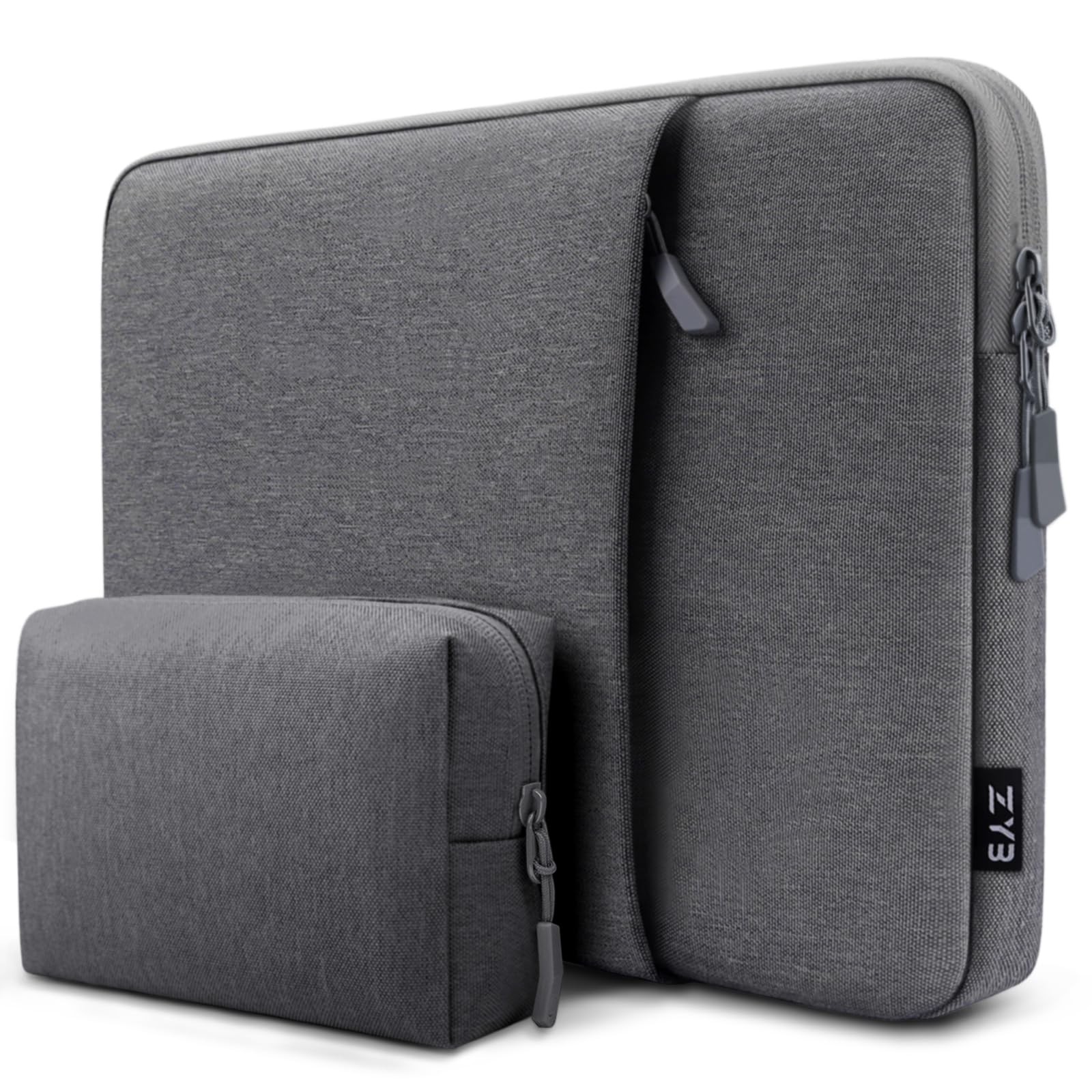 ZYB 15.6 Inch Laptop Notebook Sleeve Protective Case with Inch, Grey
