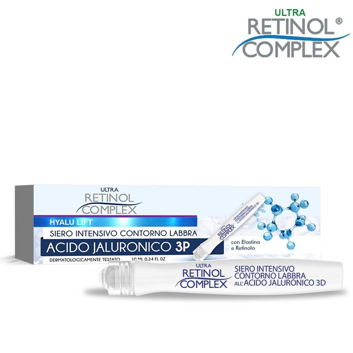 Hyaluronic Retinol Face Cream with Intensive Lip Serum 10ml for Women