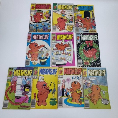 Vintage 1985 Heathcliff Marvel Star Comics #1-10 Comic Books Lot of 10