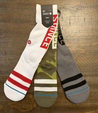 Stance Mens Large Mixed 3 Pack Cotton Crew Casual Socks- Multicolor