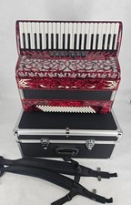 Piano Accordion red Pearl Italian Cagnoni reeds 41 key 120 bass NEW 