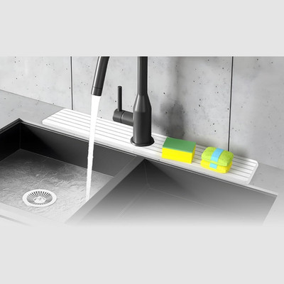 Faucet Mat Kitchen Sink 23.6'' x 3.9'' Diatomite Stone Sink Tray Fast Drying NWT