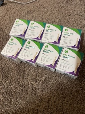 OneTouch Verio Glucose Test Strips 50 ct x 8, Exp 11/30/2026