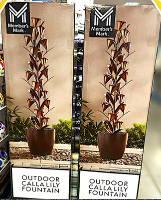 60  Calla Lily Cascading Fountain Outdoor Water Fountain by Member's Mark