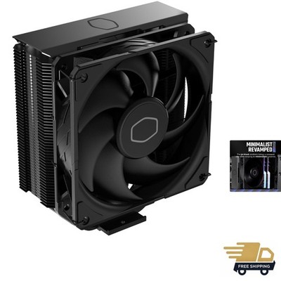 Hyper 212 Black CPU Air Cooler, SickleFlow 120 Edge PWM Fan, Aluminum Top Cov...