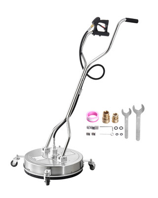 #ad VEVOR 21quot; Pressure Washer Surface Cleaner 4 Wheels Dual Handle 4500 Max PSI $159.99