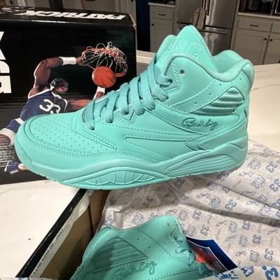 Ewing Athletics Sport Lite High Top Sneaker Teal Lace Up Leather Textile