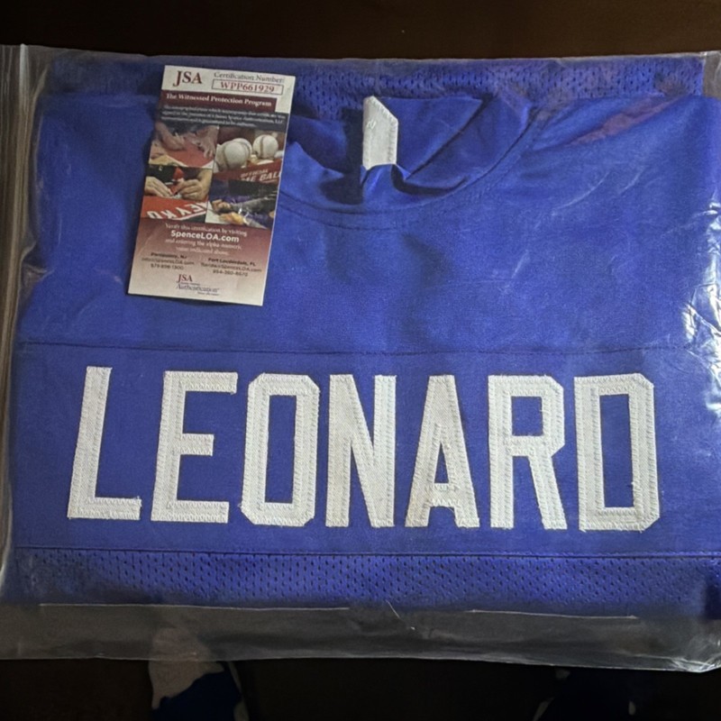 Leonard Signed Indianapolis Colts Football Jersey #53 JSA Authenticated
