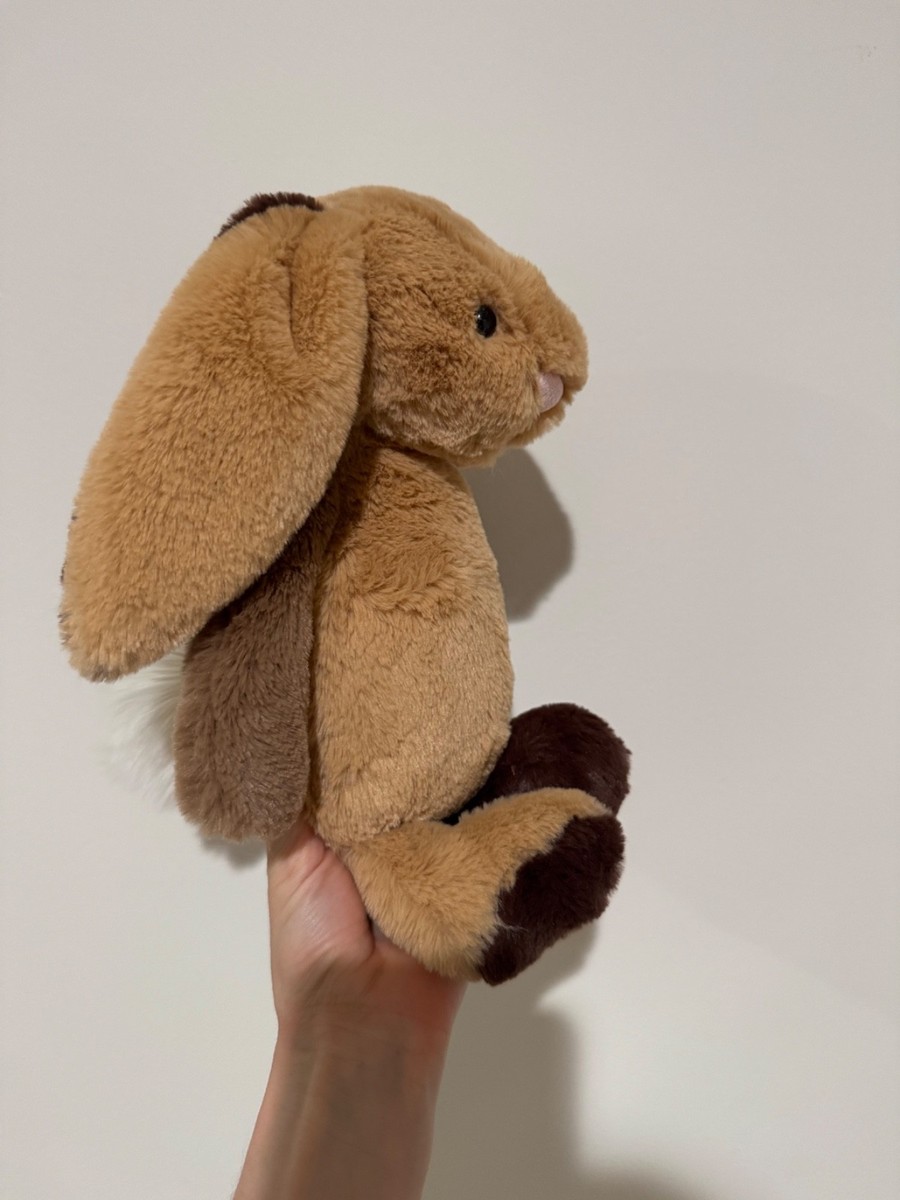 Original Bashful Patchwork Brown Bunny Jellycat Rare BAS3PWB for