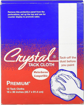 Premium Crystal Tack Cloths, Bond Crystal Premium 18'' x 36'' 12 Cloths Per Box