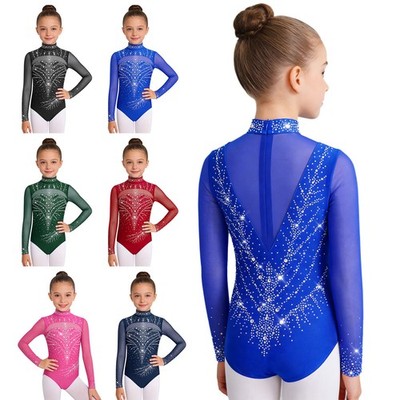 Kids Girls Ballet Outfits Dance Leotards Party Dancewear Catsuit Costume Show