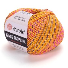 Yarnart Jeans Tropical Multicolor Cotton Acrylic Yarn For Knitting And Crochet