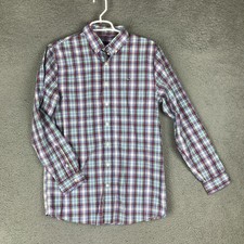 Vineyard Vines Shirt Boys XL 18 Plaid Button Down Whale Logo Long Sleeve Cotton