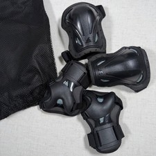 Rollerblade Performance Protection Junior/Bambini Piccole Ginocchiere Polsi Solo Nero